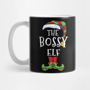 Bossy Elf Family Matching Christmas Holiday Group Gift Pajama Mug